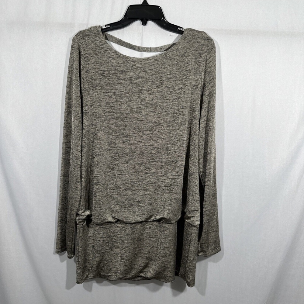 NWT $78 White House Black Market [ XL ] Drape-Back Tunic Long Sleeve Top